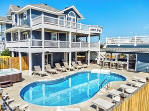 Pool Aerial of Corolla Coastin'