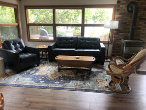 Living area with views of Glen Lake.