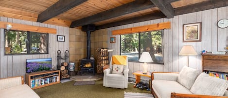 Living Area with Fireplace