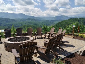 Firepit overlooking Gatlinburg