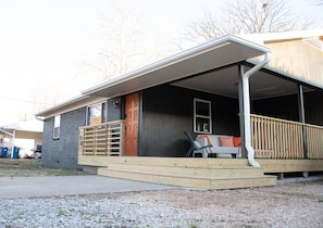 Front of house and covered porch