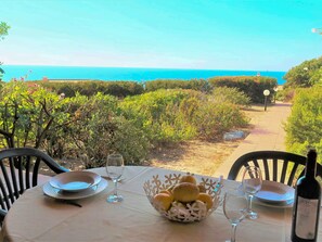Table, Sky, Tableware, Furniture, Daytime, Property, Chair, Plant, Water, Azure