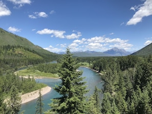 A look over the Middle Fork River into Glacier Park