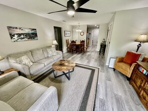 Another view of family room for unit 2 with view towards dining area