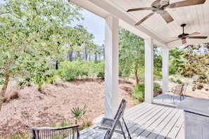 Private patio backing up to the private nature preserve area