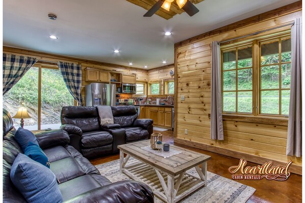 Living Area Wears Valley Cabin Rental