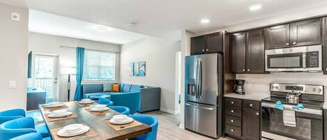 Gorgeous open plan concept in each condo makes it easy to interact with your crew.