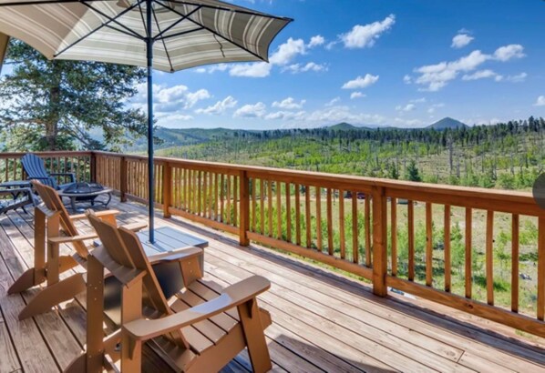 Enjoy a nice cup of coffee at sunrise or a glass of wine relaxing on the deck.