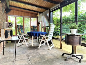 Terrasse mit Glas verkleidet