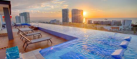 Watch stunning sunsets from the rooftop terrace