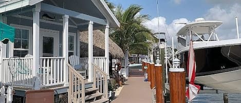 Private Dock with 16,000 lbs boat lift and Tiki Hut