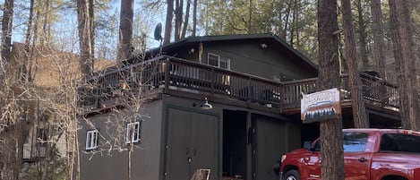 View of cabin from road