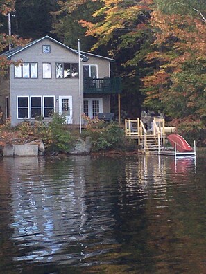 The view of the house from the lake. 