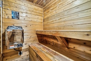 Sauna on the lower level