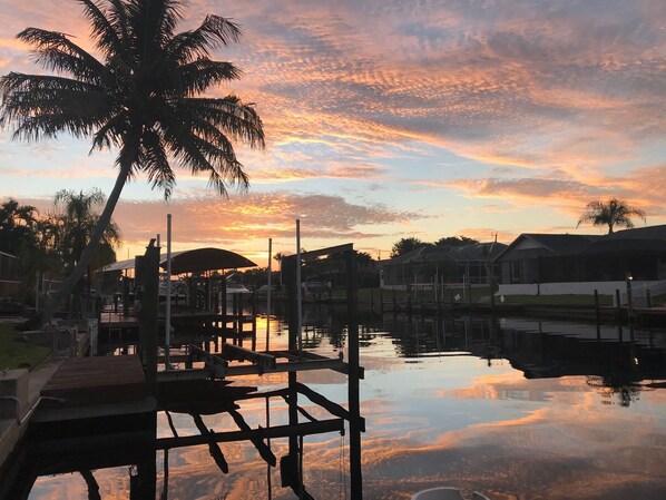 The most beautiful sunrise from the dock