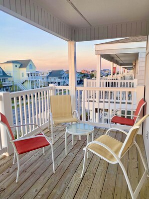 View from street side deck
