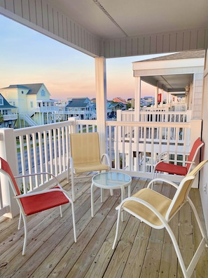 View from street side deck