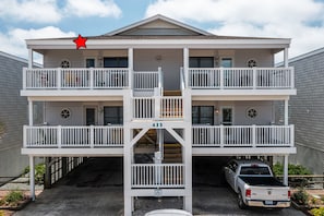 Street side access to your beachfront vacation home.