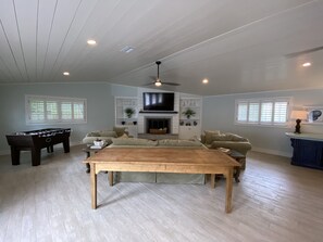 Foosball table in large, spacious great room