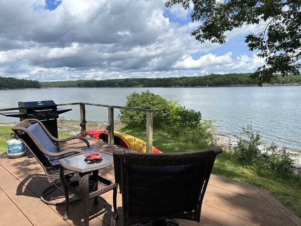 The best seat "in the house" , from the back deck !