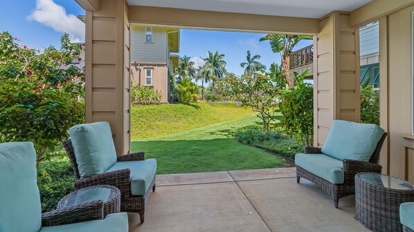 Pili Mai Resort at Poipu #02A - Covered Lounging Lanai - Parrish Kauai