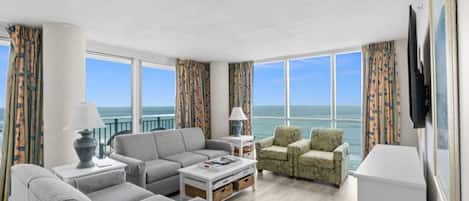 Enjoy views from the floor to ceiling windows in Avista 1029-a corner condo!