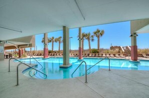 Catch some rays while the kids splash in the pool.