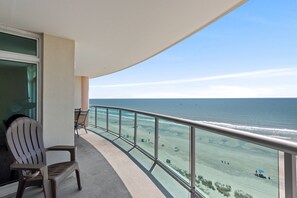Let your eyes absorb endless blue sky and sea.