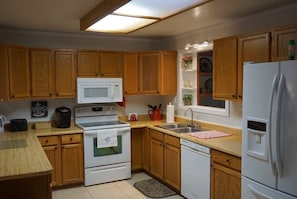 Full kitchen setup for those home cooked meals if desired. 