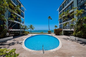 The pool is right on the beach!