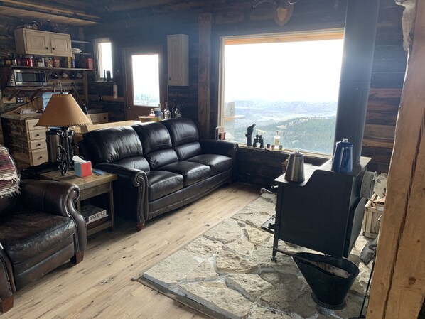 Open floor plan with giant windows to take in the views