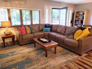 Open concept area. Large comfortable sectional