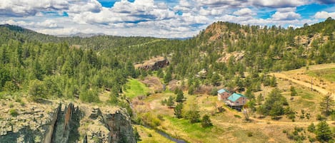 Arial view of property