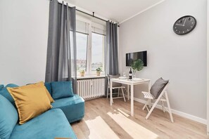 Modern TV in the apartment. 