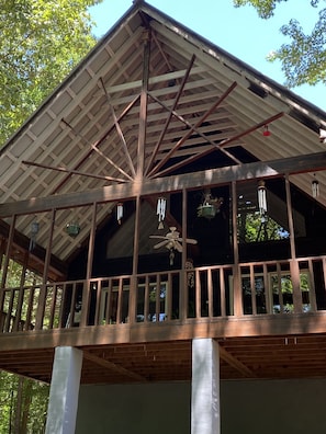 View of the porch facing the lake