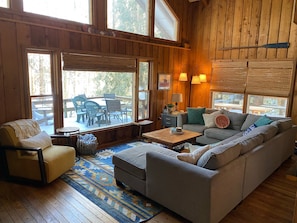 Living room with views of the lake! 