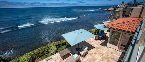 Patio seating with view