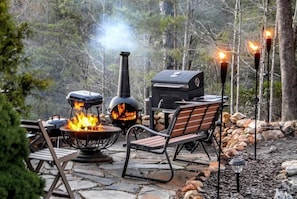 Fire pit and cook out area