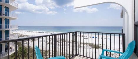 Beach view from bedroom balcony (we call this the money shot). 