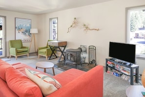 Comfy living space with natural light