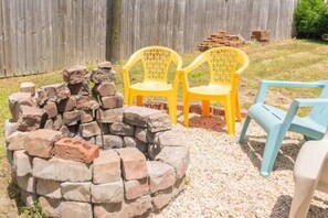 Firepit with enough seating for 6 people. 

Just imagine the conversations you can have around this firepit!