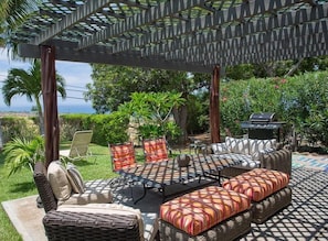 Patio and Grill area - ocean in background
