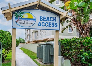 Private Beach access directly across from Barefoot Beach Resort.