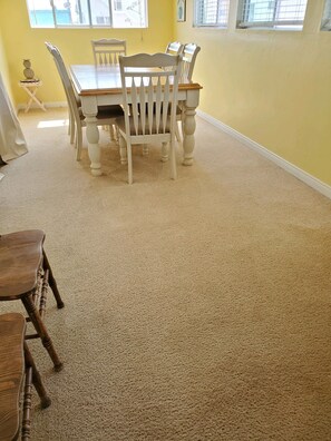 Upstairs dining room.