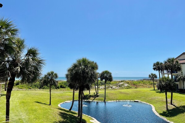 Ocean side view from balcony