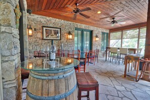 Enjoy a glass of wine in this beautifully crafted tasting room