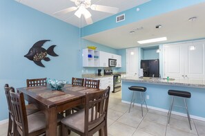 Open Concept Dining and Kitchen Area