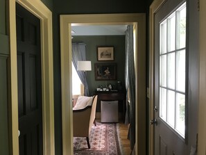 Entry hall looking towards sitting room.