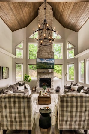 Stunning living area with plenty of seating for everyone!