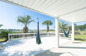 Lower deck and covered patio